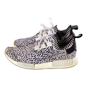 Adidas NMD R1 PK Primeknit Sashiko Zebra Black White Size 12 Sneakers BZ0219